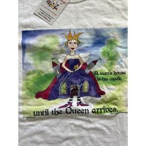 Linda Drake Lunar Designs 2008 T Shirt Size Large "until The Queen Arrives" Tags